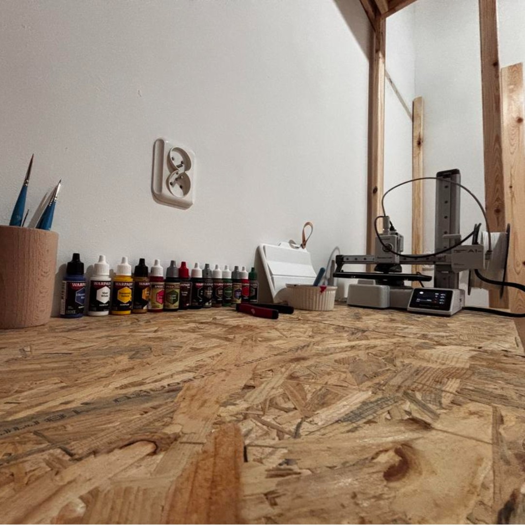 Stanowisko do malowania modeli 3D w laboratorium